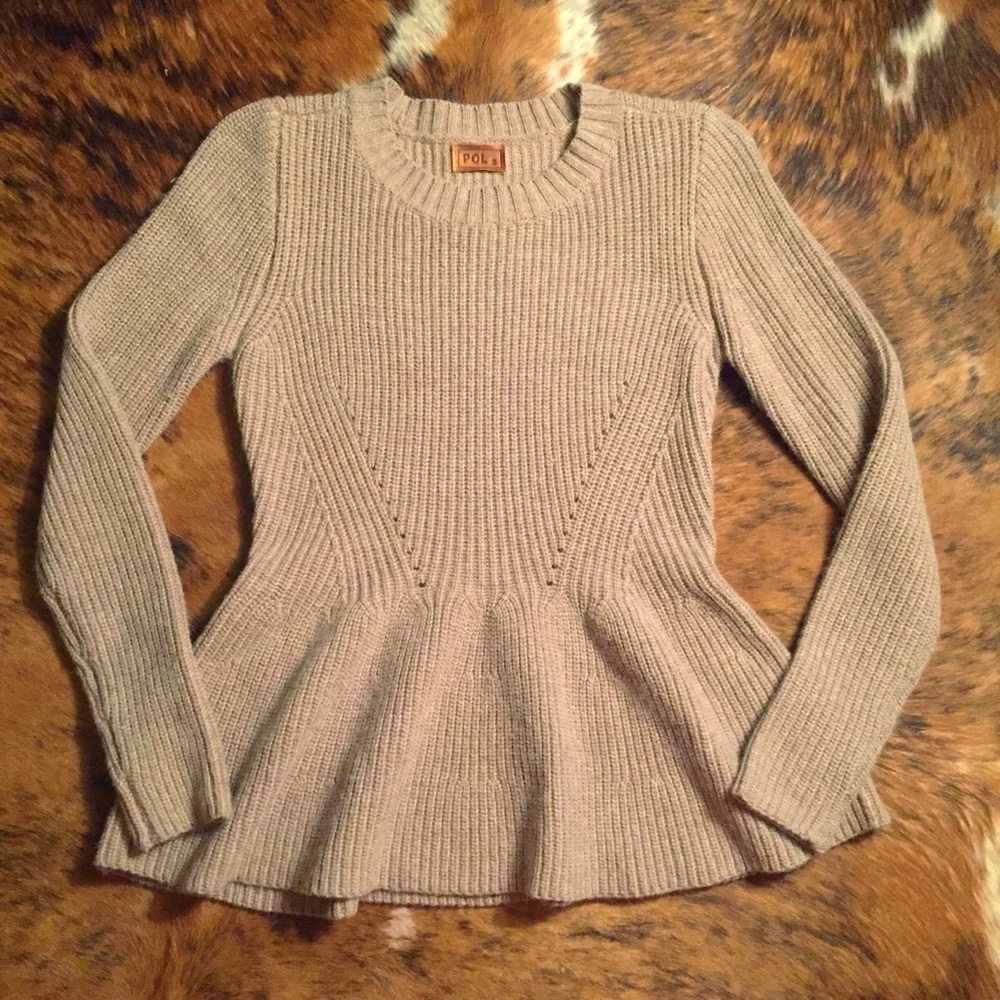 NWOT POL Peplum Sweater
